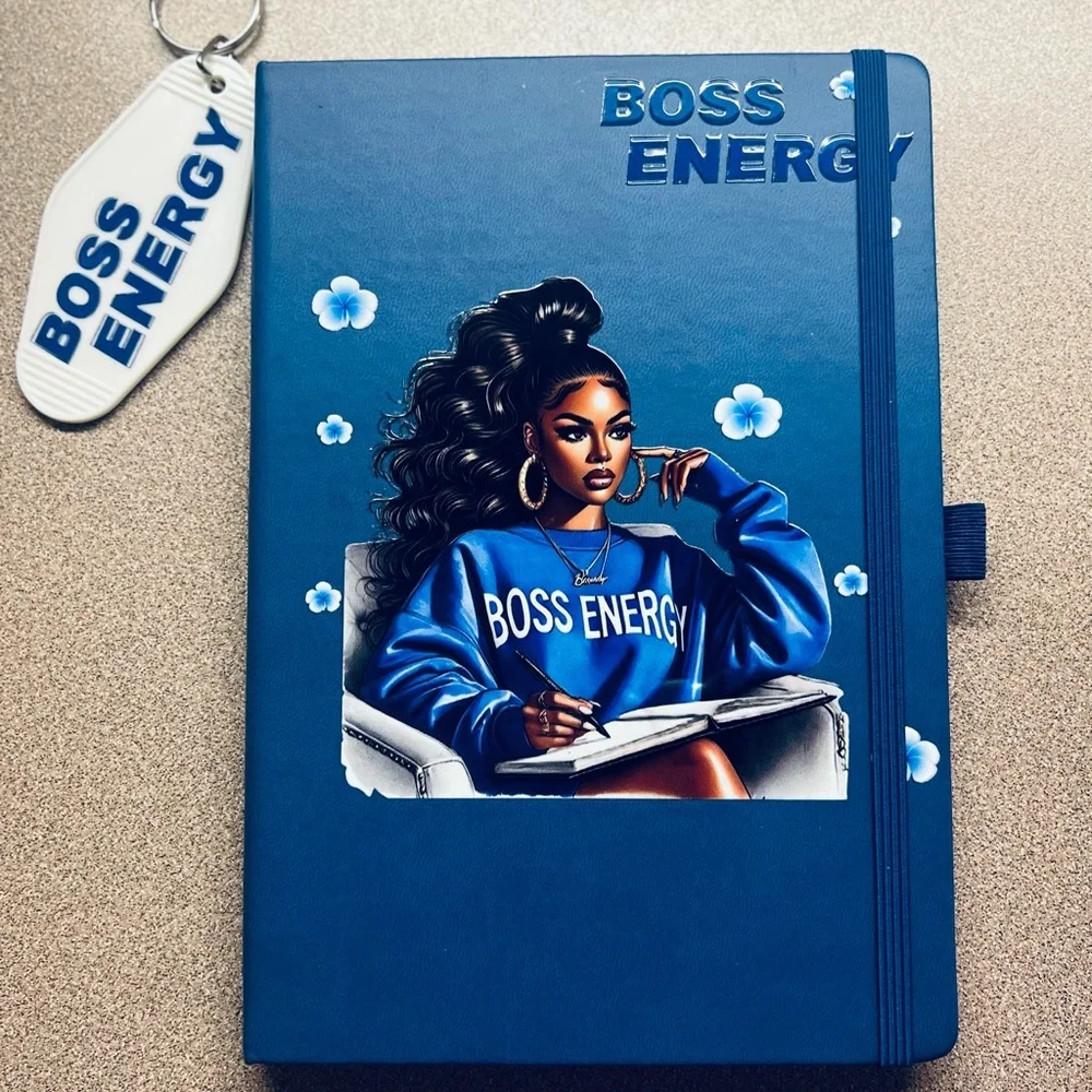 Boss Energy Blue Notebook with Keychain - Picture 1 of 1